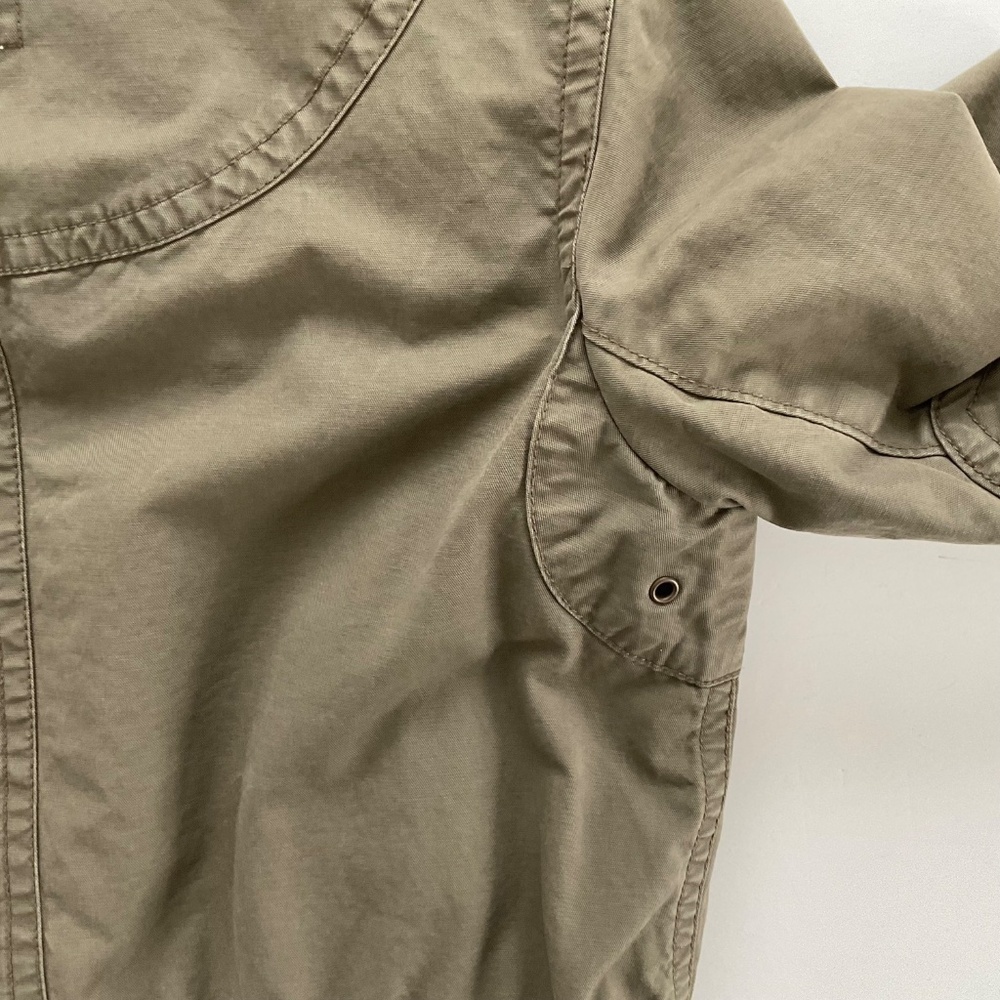 GAP Women's Hooded Utility Parka Jacket Sz S Olive Green Military Lined Winter - Picture 14 of 16